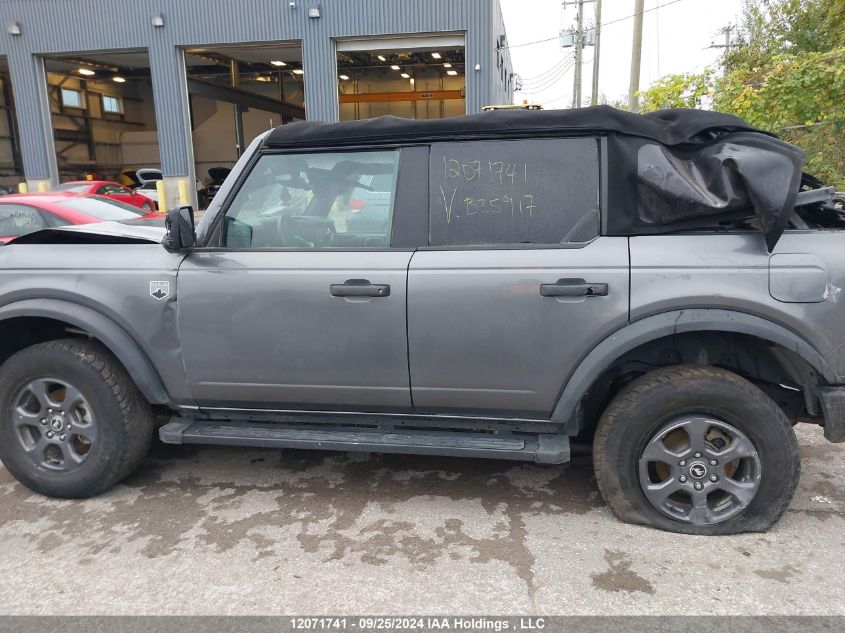 2022 Ford Bronco Big Bend/Black Diamond/Outer Banks VIN: 1FMDE5BH7NLB35917 Lot: 12071741