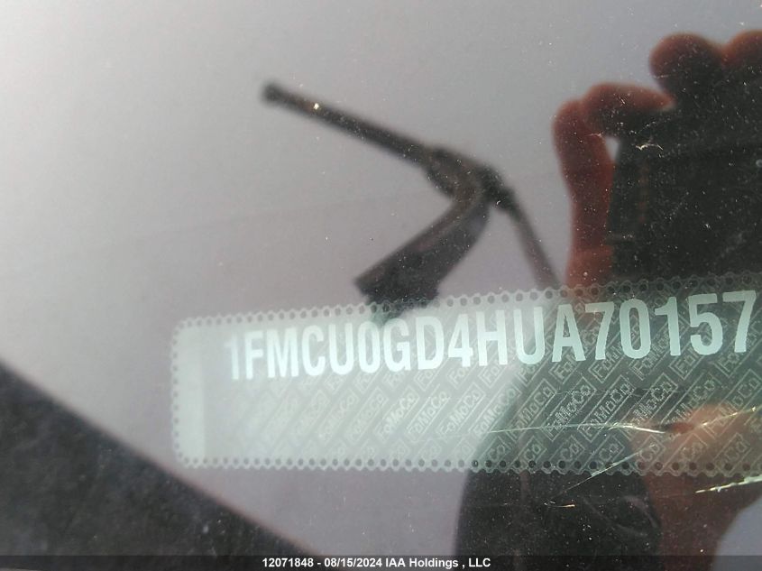 2017 Ford Escape Se VIN: 1FMCU0GD4HUA70157 Lot: 12071848