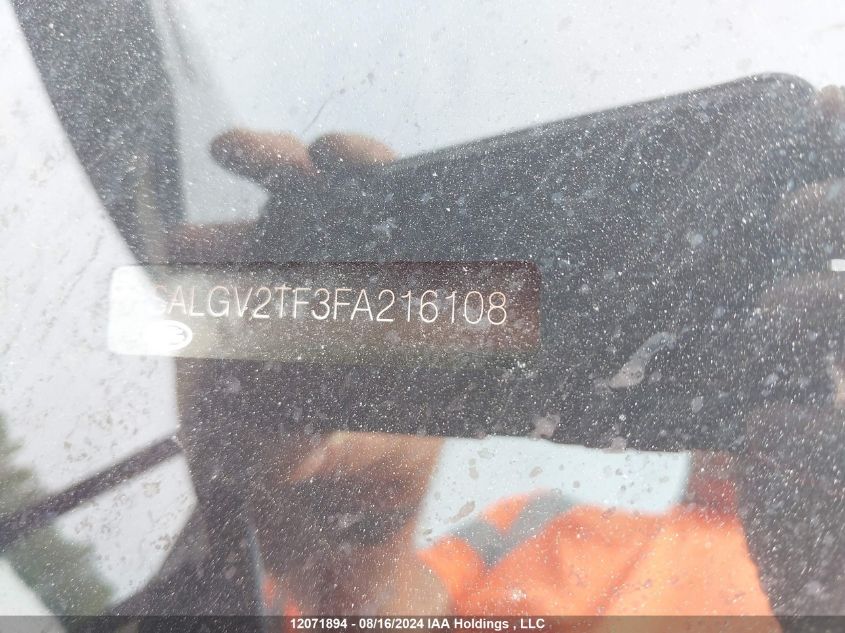 2015 Land Rover Range Rover Autobiography VIN: SALGV2TF3FA216108 Lot: 12071894