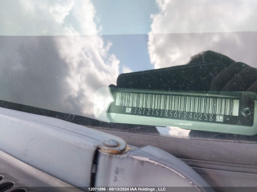 2006 Chevrolet Malibu VIN: 1G1ZT51856F240238 Lot: 12071896