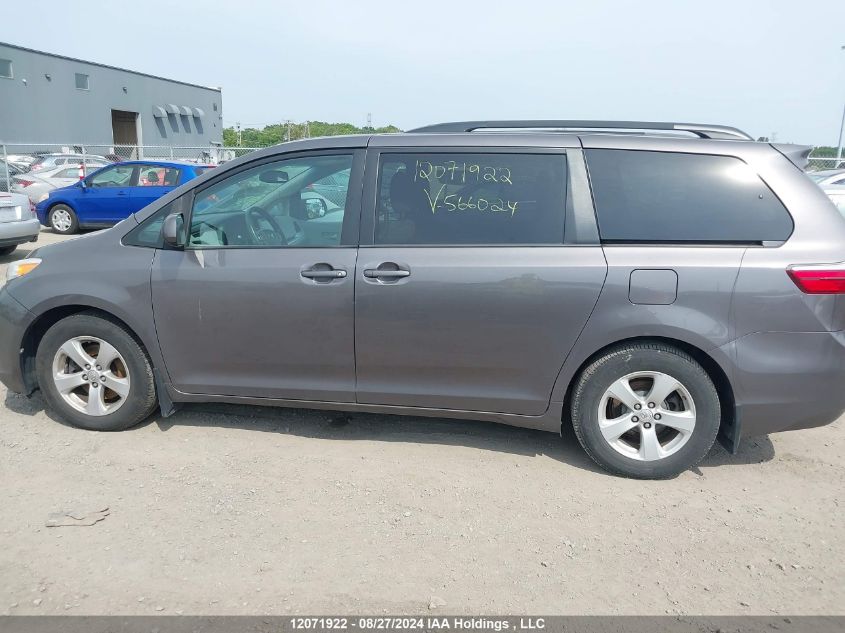 2015 Toyota Sienna Le V6 VIN: 5TDKK3DC5FS566024 Lot: 12071922