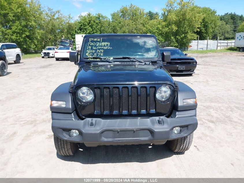 2019 Jeep Wrangler Sport VIN: 1C4GJXAG3KW546145 Lot: 12071999