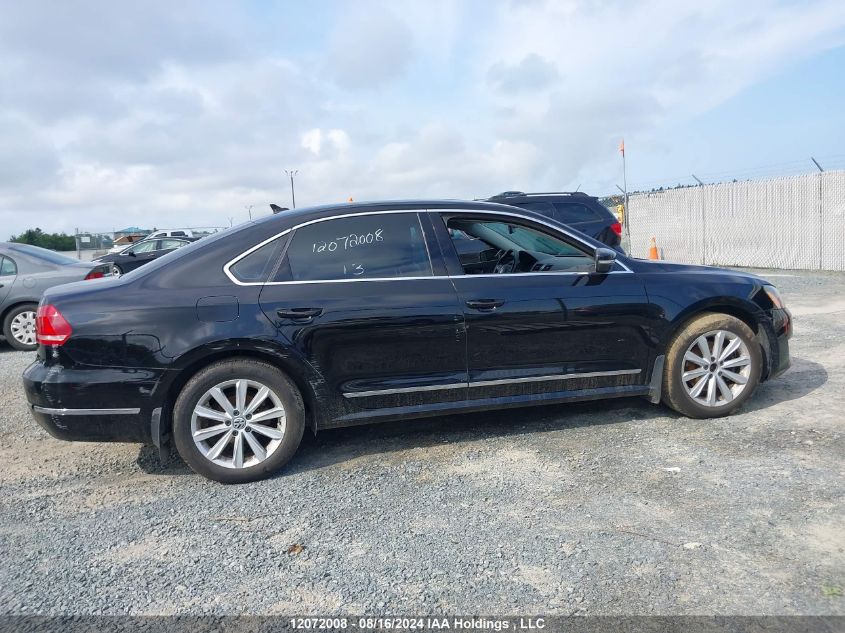 2013 Volkswagen Passat VIN: 1VWCH7A34DC075924 Lot: 12072008