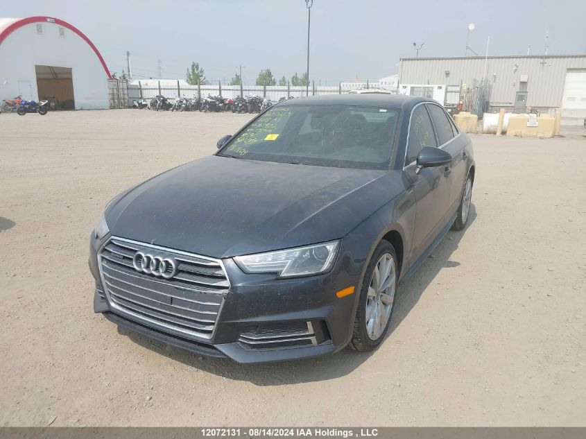 2018 Audi A4 Sedan VIN: WAUANAF42JA161982 Lot: 12072131