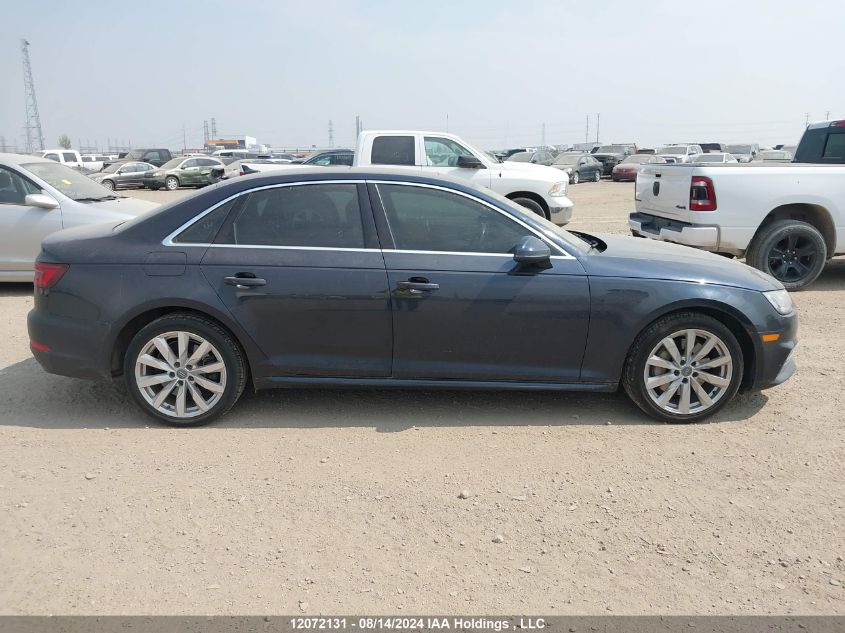 2018 Audi A4 Sedan VIN: WAUANAF42JA161982 Lot: 12072131