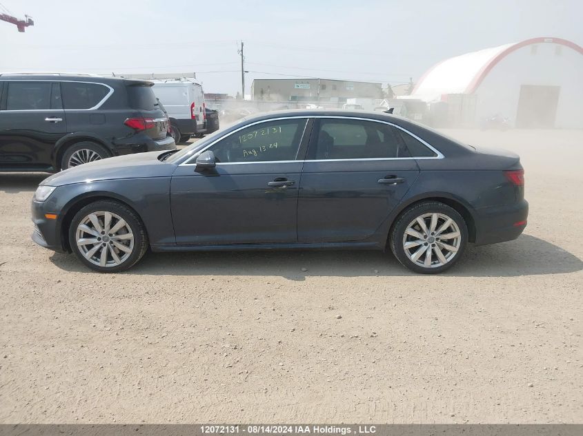 2018 Audi A4 Sedan VIN: WAUANAF42JA161982 Lot: 12072131