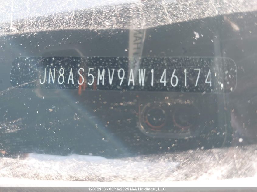 2010 Nissan Rogue Sl VIN: JN8AS5MV9AW146174 Lot: 12072153