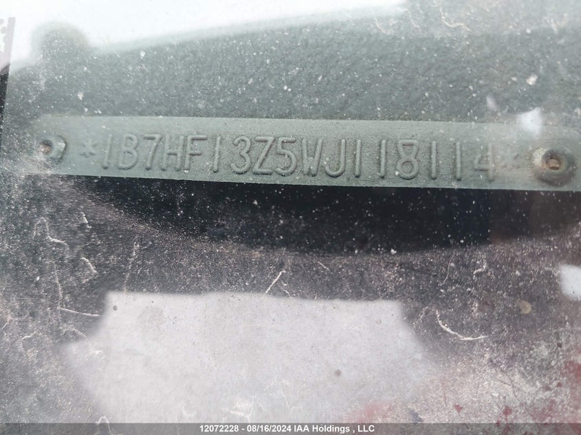 2001 Dodge Ram 1500 VIN: 1B7HF13Z5WJ118114 Lot: 12072228