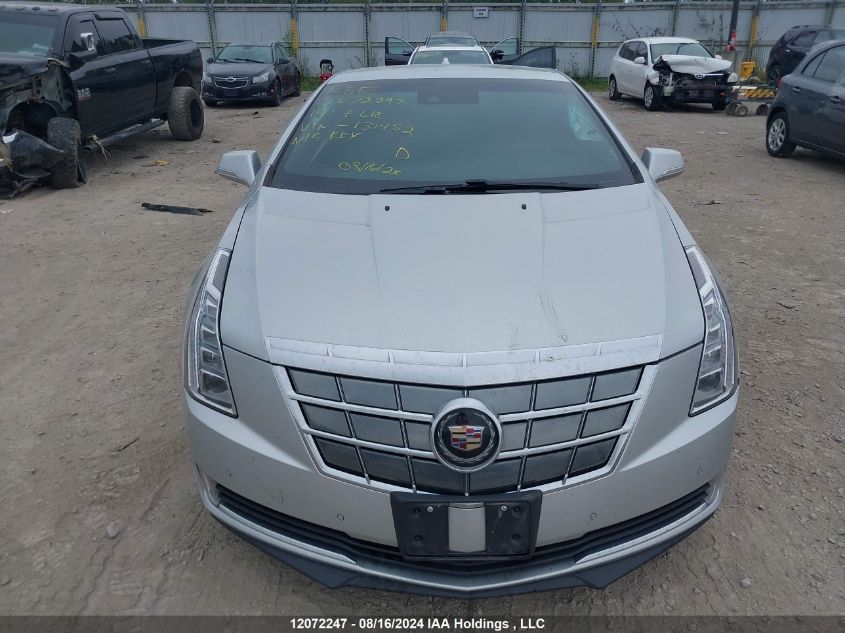 2014 Cadillac Elr VIN: 1G6RS1E40EU131452 Lot: 12072247