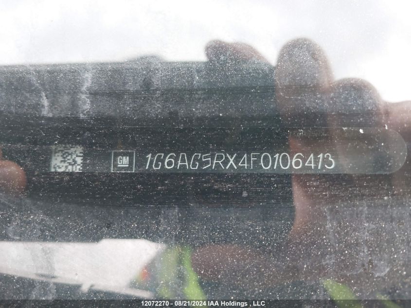 2015 Cadillac Ats VIN: 1G6AG5RX4F0106413 Lot: 12072270