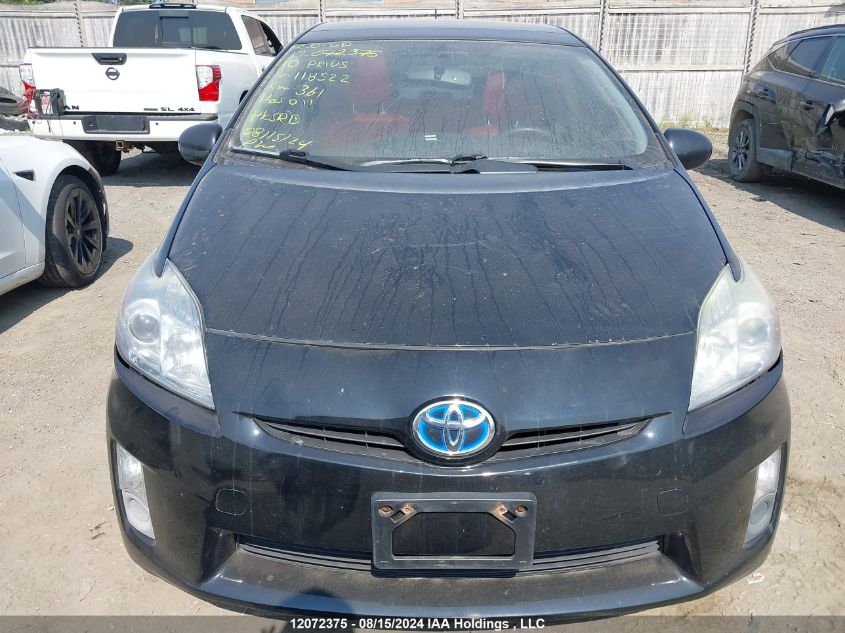 2010 Toyota Prius VIN: JTDKN3DU1A0118522 Lot: 12072375