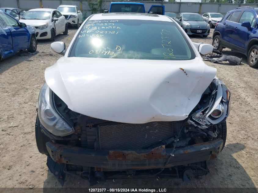 KMHDH6AH7EU029721 2014 Hyundai Elantra Gls