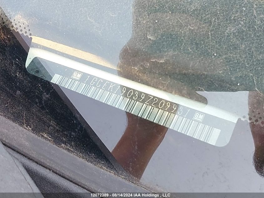 2009 Chevrolet Silverado K1500 VIN: 1GCEK19039Z209931 Lot: 12072389