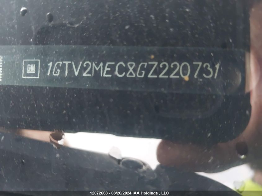 2016 GMC Sierra 1500 VIN: 1GTV2MEC8GZ220731 Lot: 12072668