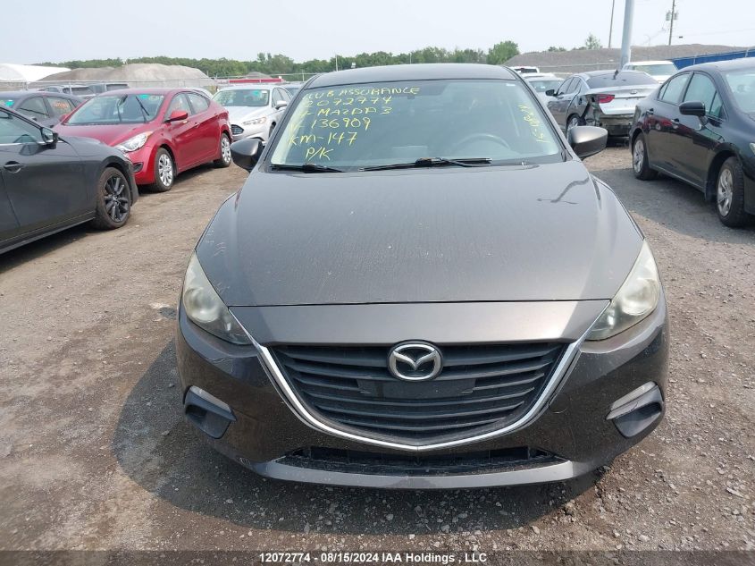 2014 Mazda 3 Touring VIN: JM1BM1L71E1136909 Lot: 12072774