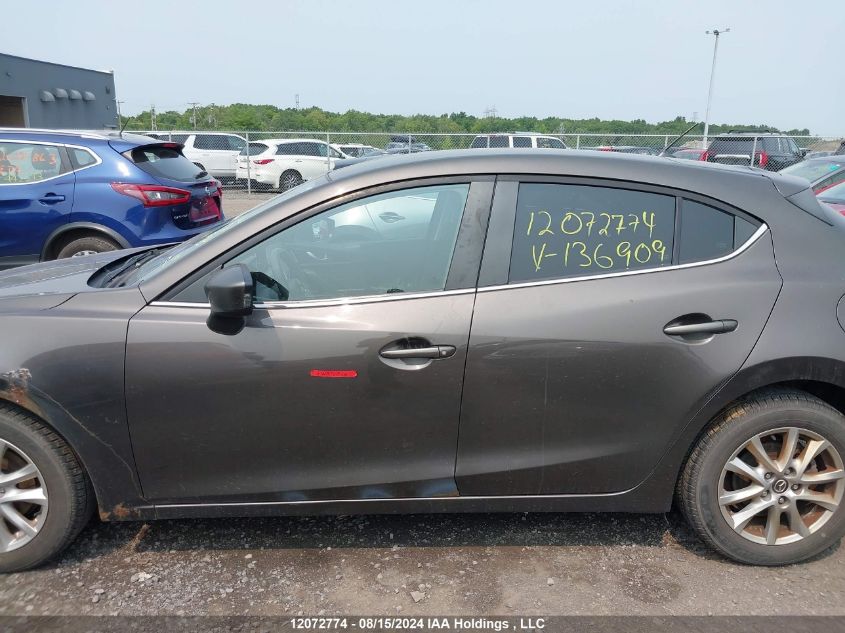 2014 Mazda 3 Touring VIN: JM1BM1L71E1136909 Lot: 12072774