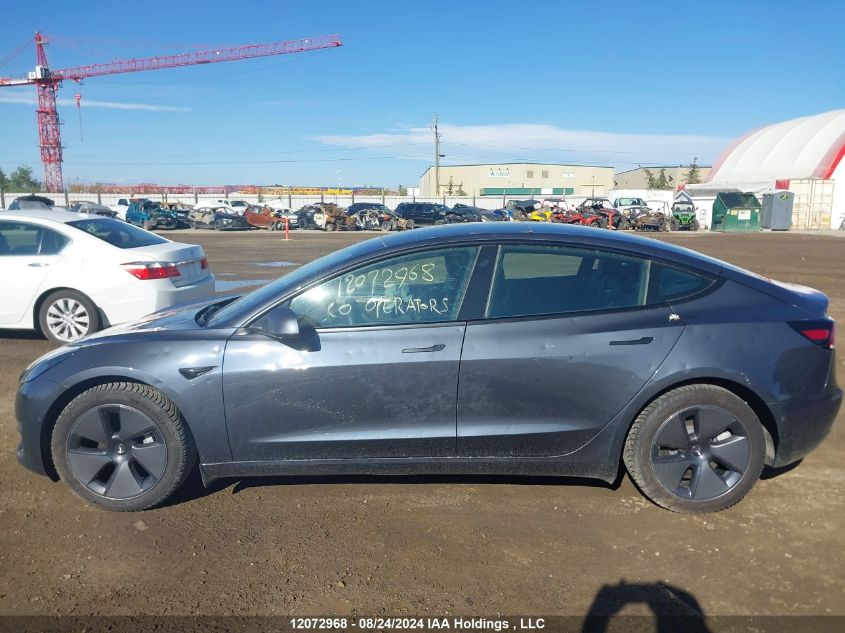 2022 Tesla Model 3 VIN: 5YJ3E1EB8NF120586 Lot: 12072968