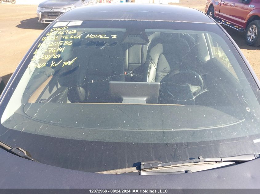 2022 Tesla Model 3 VIN: 5YJ3E1EB8NF120586 Lot: 12072968