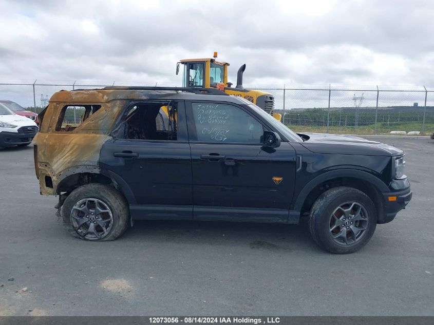 2023 Ford Bronco Sport Badlands VIN: 3FMCR9D92PRD28414 Lot: 12073056