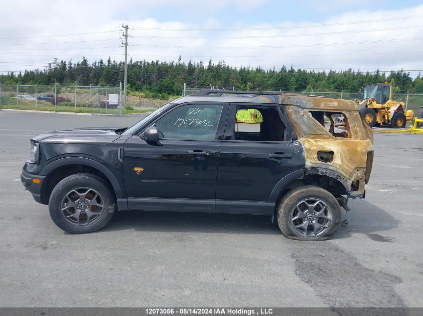 2023 Ford Bronco Sport Badlands VIN: 3FMCR9D92PRD28414 Lot: 12073056