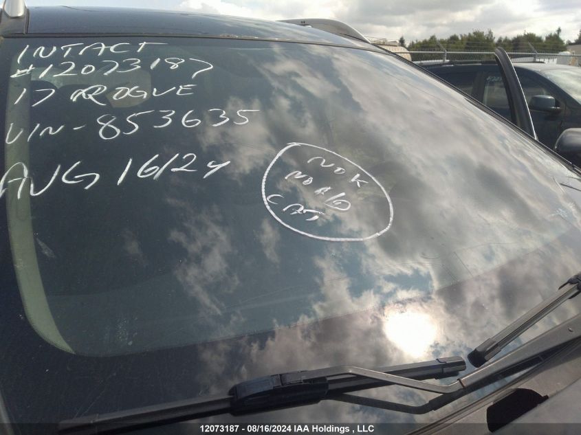 2017 Nissan Rogue Sv/Sl VIN: 5N1AT2MV6HC853635 Lot: 12073187