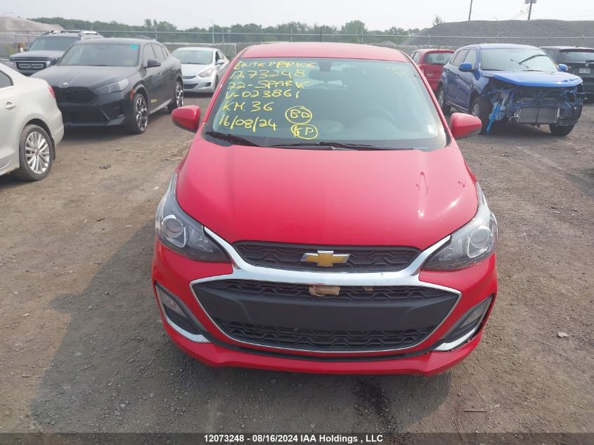 2022 Chevrolet Spark 1Lt VIN: KL8CD6SAXNC023861 Lot: 12073248