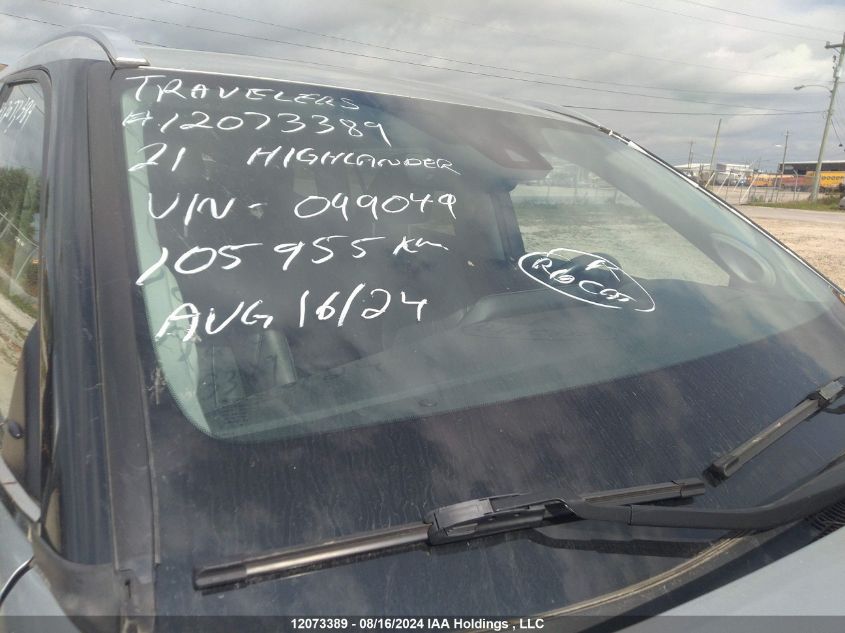 2021 Toyota Highlander Limited/Platinum VIN: 5TDDZRBH4MS099049 Lot: 12073389