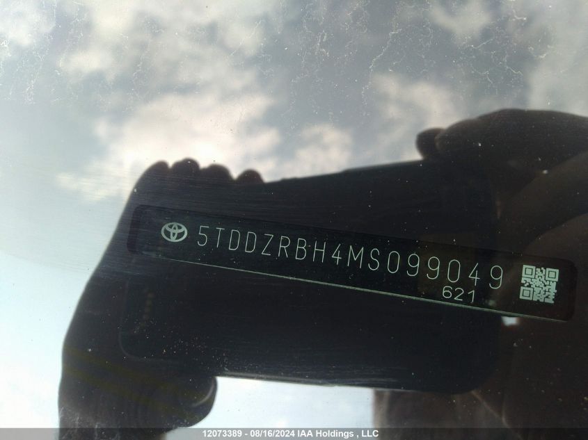 2021 Toyota Highlander Limited/Platinum VIN: 5TDDZRBH4MS099049 Lot: 12073389