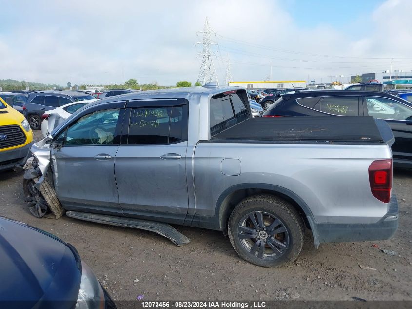 2019 Honda Ridgeline Sport VIN: 5FPYK3F18KB500711 Lot: 12073456