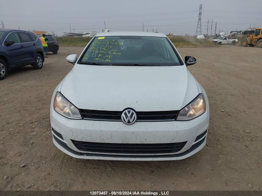 2015 Volkswagen Golf VIN: 3VW217AU8FM095670 Lot: 12073457