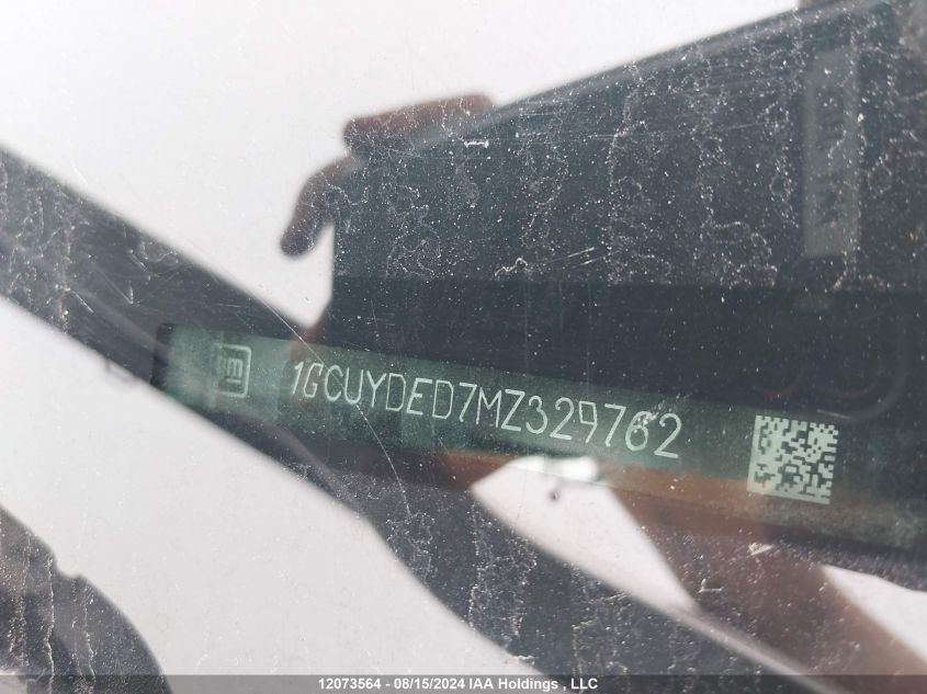 2021 Chevrolet Silverado K1500 Lt VIN: 1GCUYDED7MZ329762 Lot: 12073564
