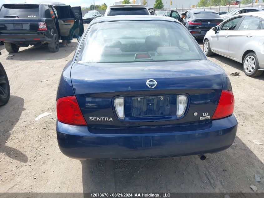 2006 Nissan Sentra 1.8/1.8S VIN: 3N1CB51D16L472616 Lot: 12073670