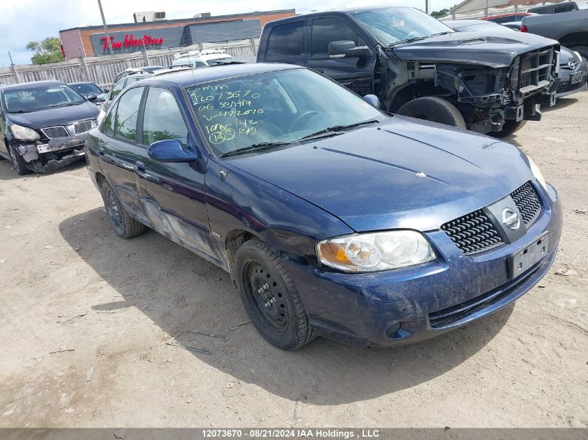 2006 Nissan Sentra 1.8/1.8S VIN: 3N1CB51D16L472616 Lot: 12073670