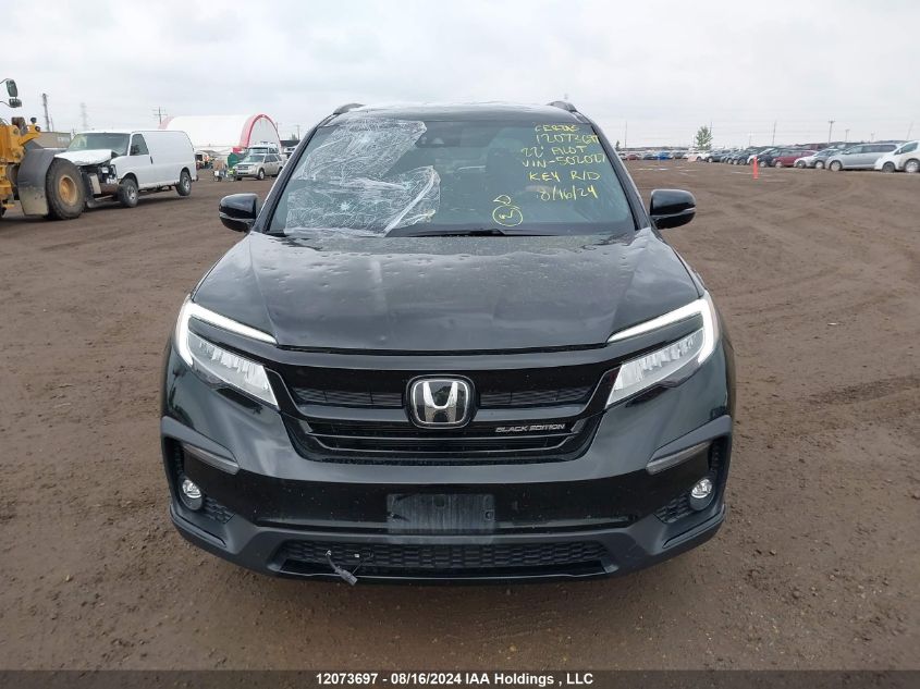 2022 Honda Pilot Elite VIN: 5FNYF6H06NB502027 Lot: 12073697