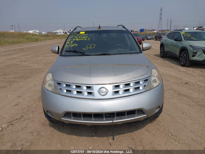 2005 Nissan Murano Sl/Se/S VIN: JN8AZ08WX5W438553 Lot: 12073707