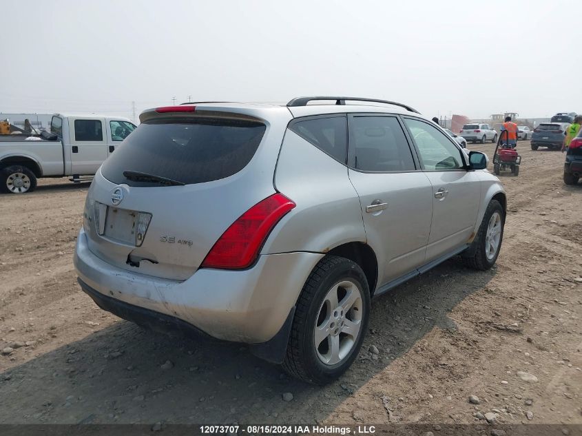 2005 Nissan Murano Sl/Se/S VIN: JN8AZ08WX5W438553 Lot: 12073707