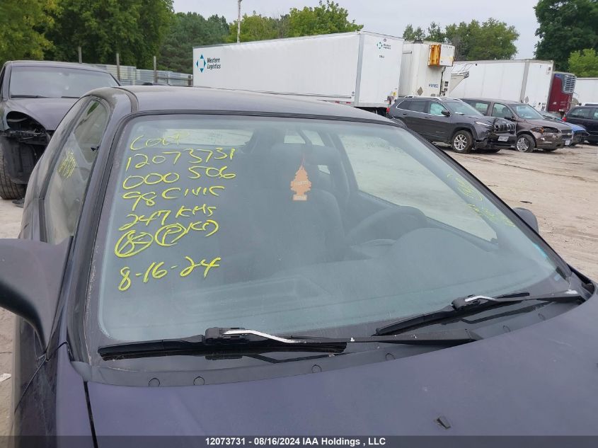 1998 Honda Civic VIN: 2HGEJ6327WH000506 Lot: 12073731