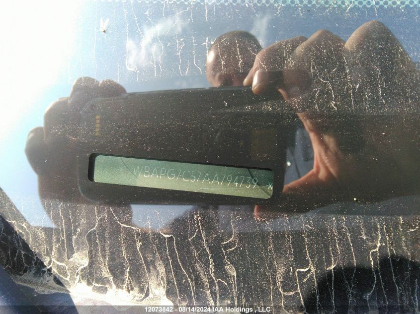 2010 BMW 323 I VIN: WBAPG7C57AA794739 Lot: 12073842