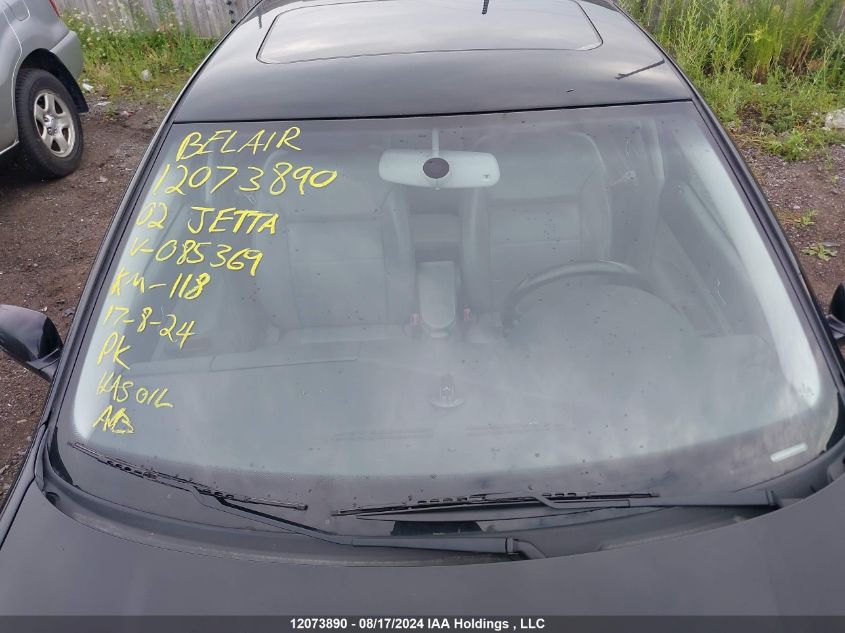 2002 Volkswagen Jetta VIN: 3VWTH69M42M085369 Lot: 12073890