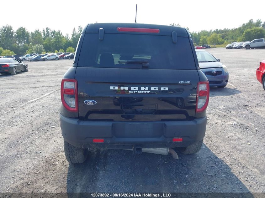 2021 Ford Bronco Sport Badlands VIN: 3FMCR9D95MRA27731 Lot: 12073892