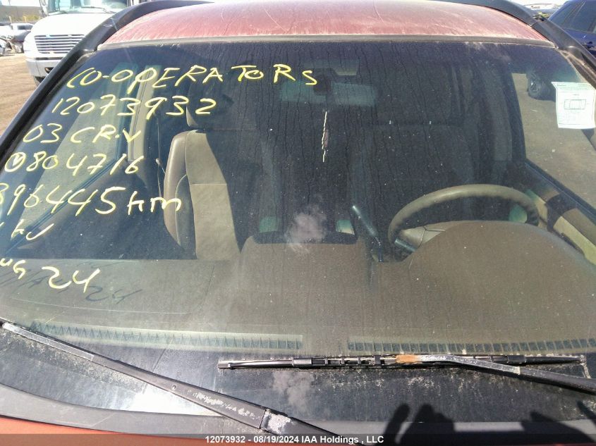 2003 Honda Cr-V VIN: JHLRD78813C804716 Lot: 12073932