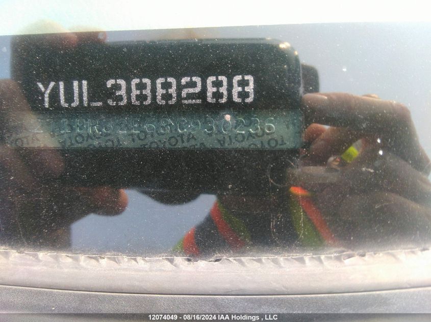 2008 Toyota Corolla VIN: 2T1BR32E68C930236 Lot: 12074049