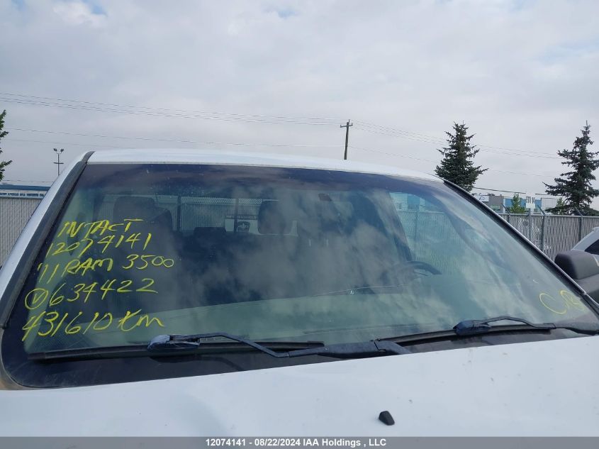 2011 Ram Ram 3500 Slt VIN: 3D73Y3CL3BG634422 Lot: 12074141