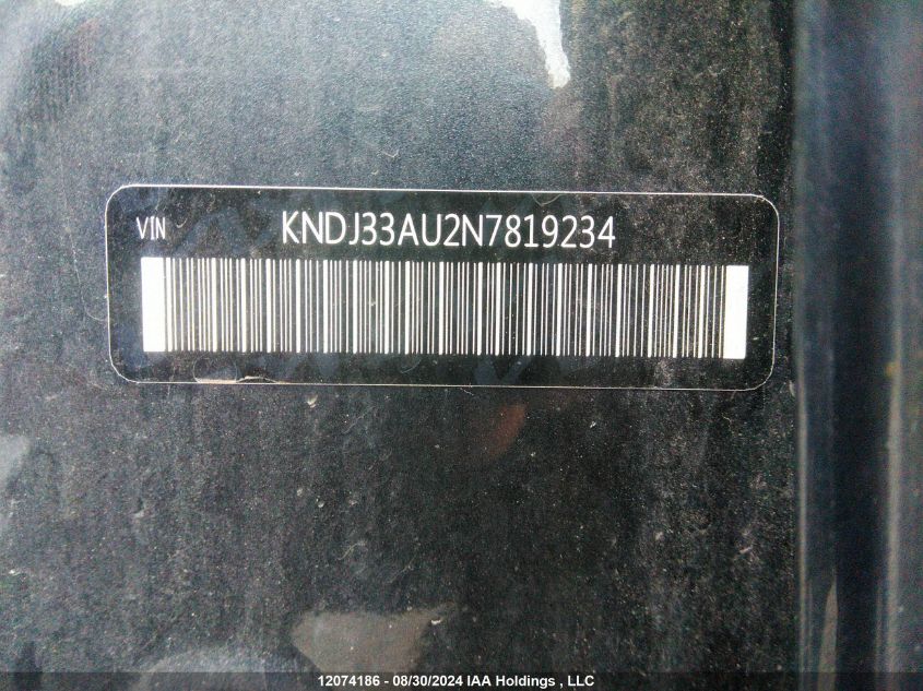 KNDJ33AU2N7819234 2022 Kia Soul Ex