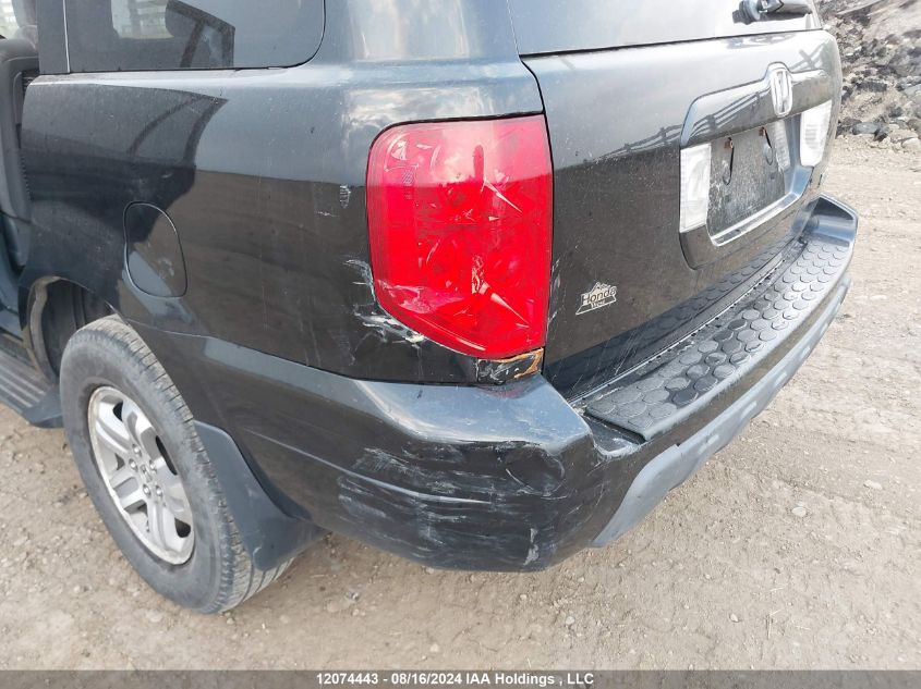 2005 Honda Pilot Ex VIN: 2HKYF18425H002972 Lot: 12074443