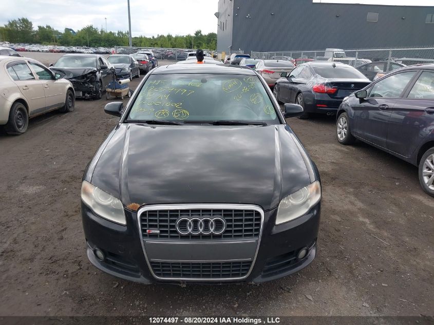 2008 Audi A4 VIN: WAUEF78E98A001602 Lot: 12074497