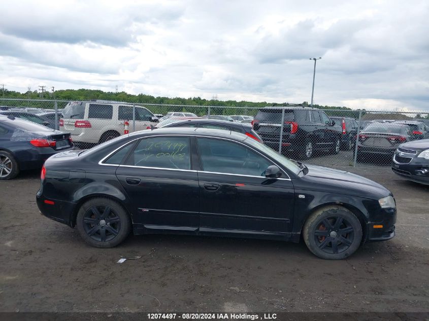 2008 Audi A4 VIN: WAUEF78E98A001602 Lot: 12074497