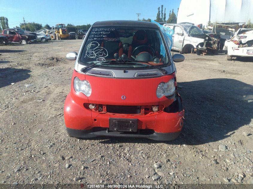 2005 Smart Fortwo VIN: WMEAJ00F25J188190 Lot: 12074510