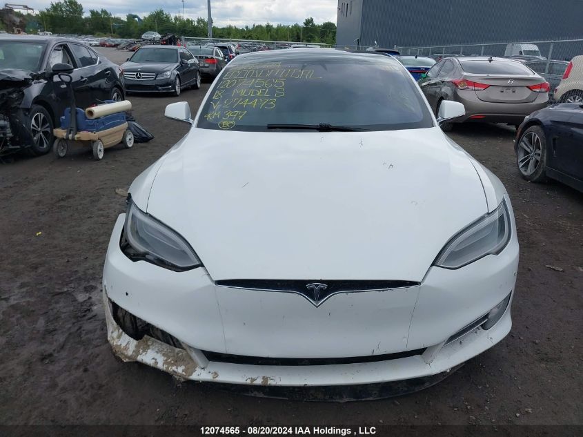 2018 Tesla Model S 100D/75D/P100D VIN: 5YJSA1E26JF274473 Lot: 12074565