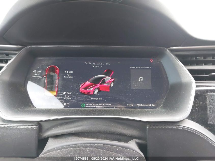 2018 Tesla Model S 100D/75D/P100D VIN: 5YJSA1E26JF274473 Lot: 12074565